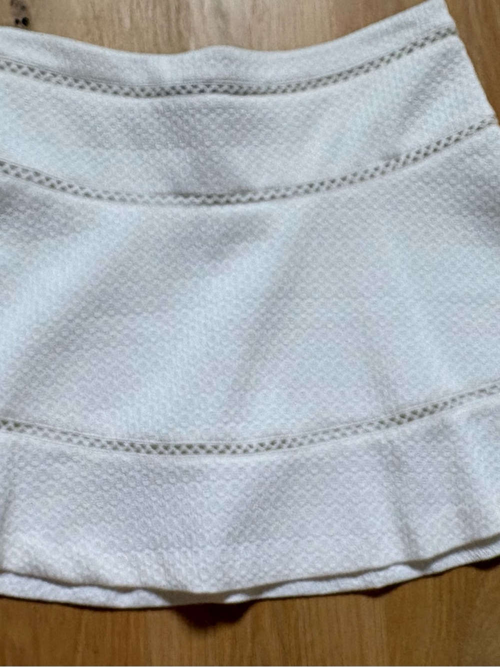 Banana Republic Cream Textured Mini Skirt